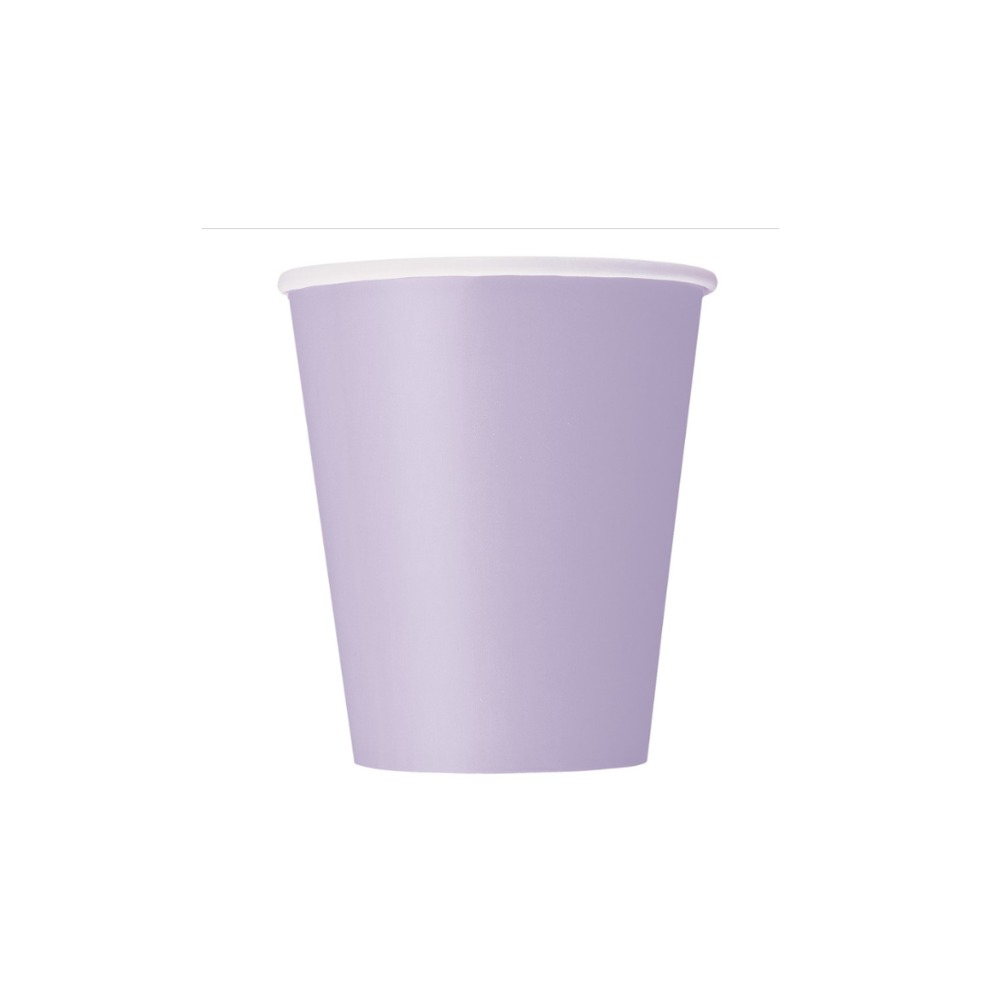 Lavender Solid 9oz Paper Cups 8ct
