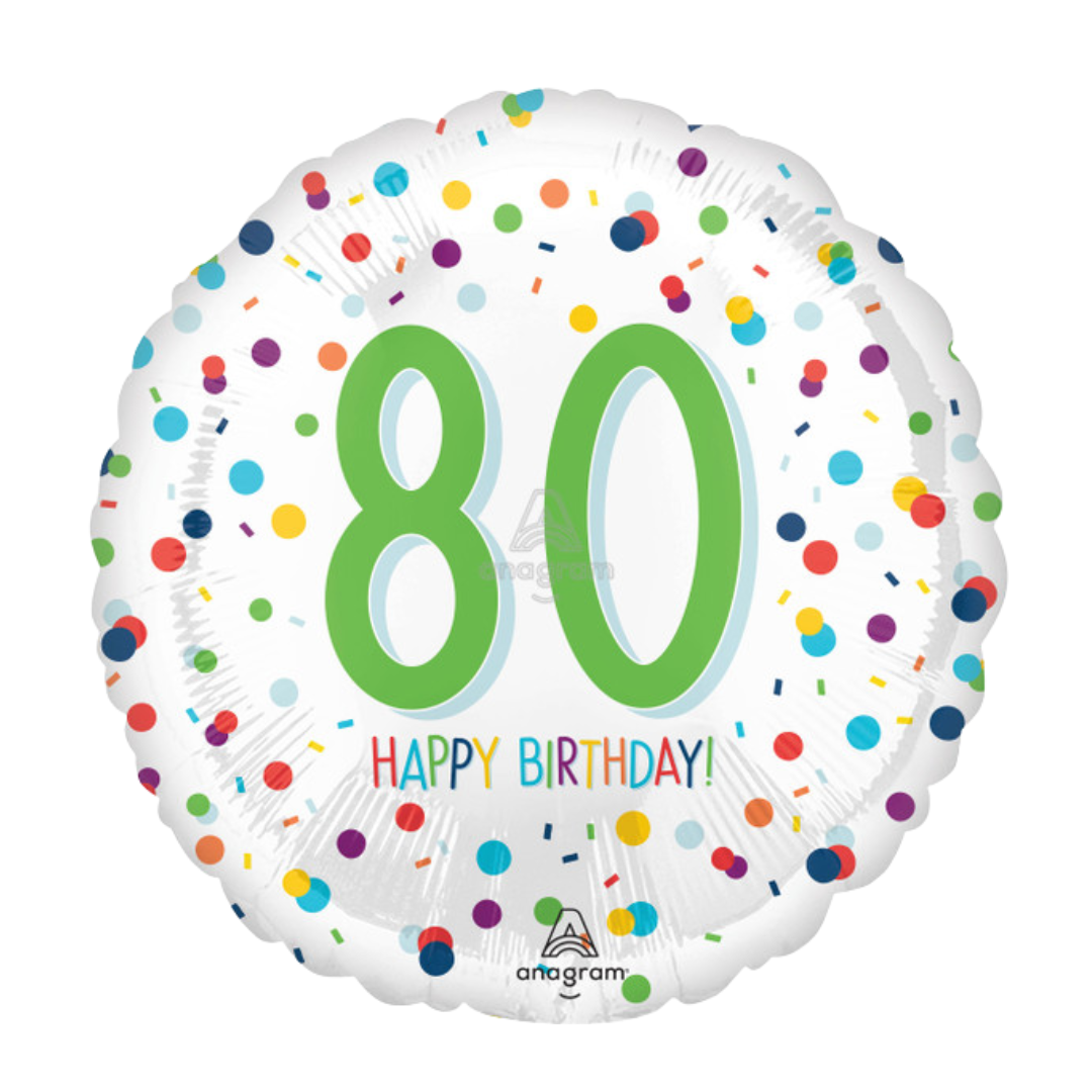 18"A Happy 80th Birthday Confetti