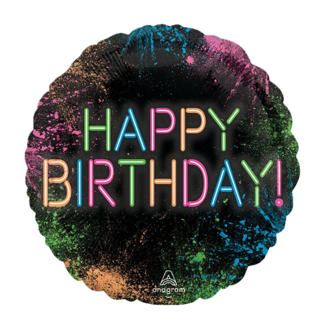 18"A Happy Birthday Let's Glow Crazy