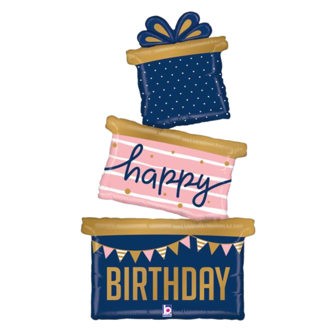 LRG SHP HB NAVY BIRTHDAY GIFT TRIO 51"
