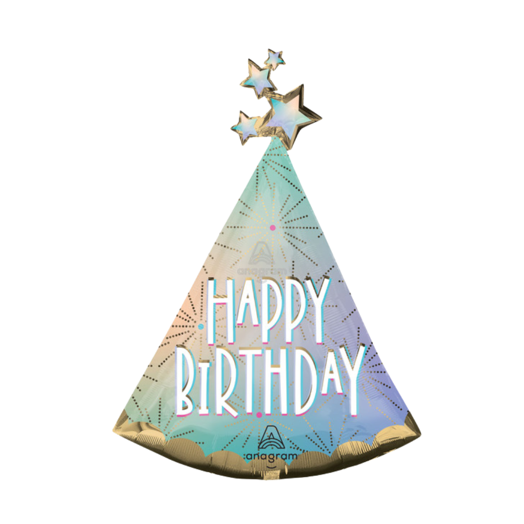 36"A Happy Birthday Party Hat Pastel Dream