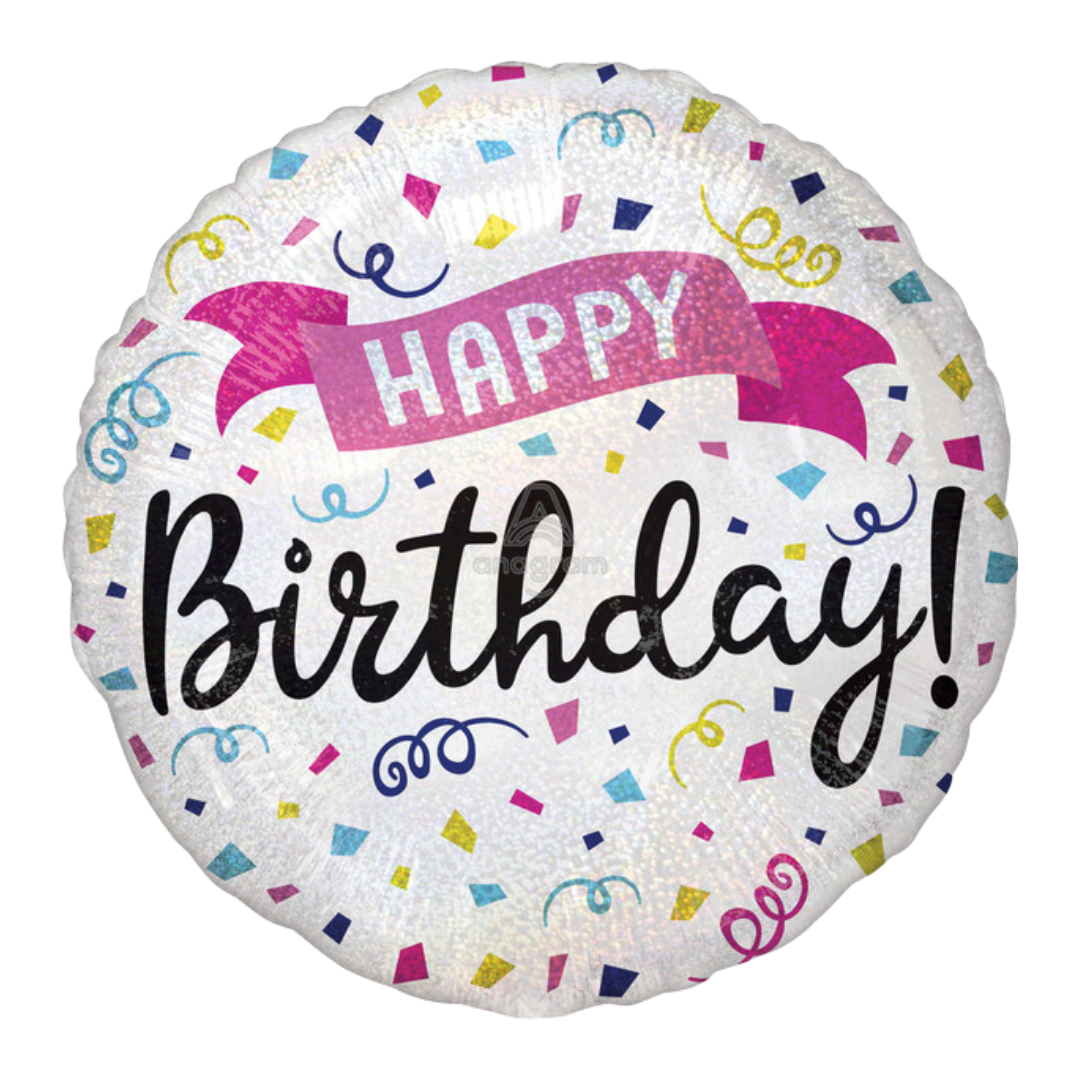 18"A Happy Birthday Sparkle Banner Holo