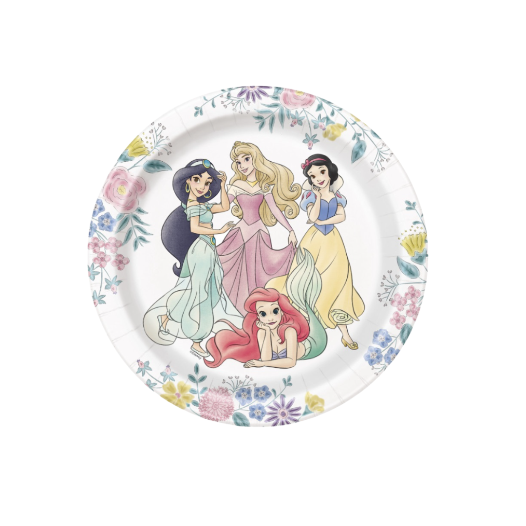 Disney Princess Round 7" Dessert Plates 8ct