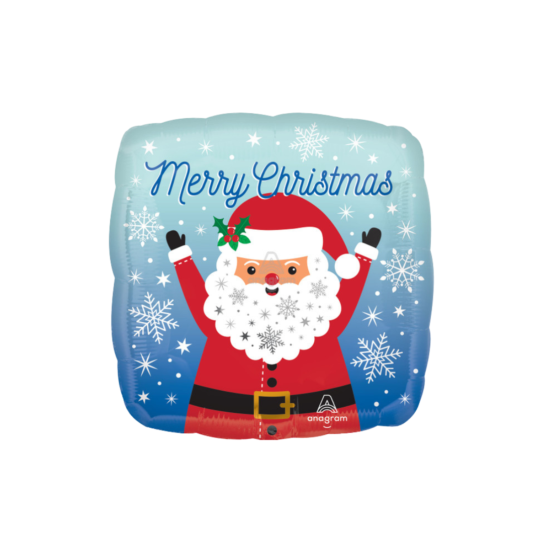 18"A Merry Christmas Snowy Santa