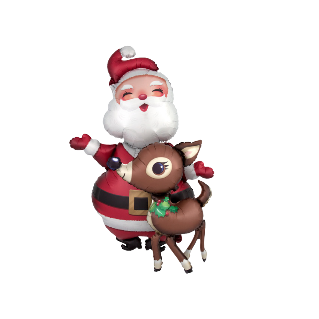 48" Santa with Reindeer Walker