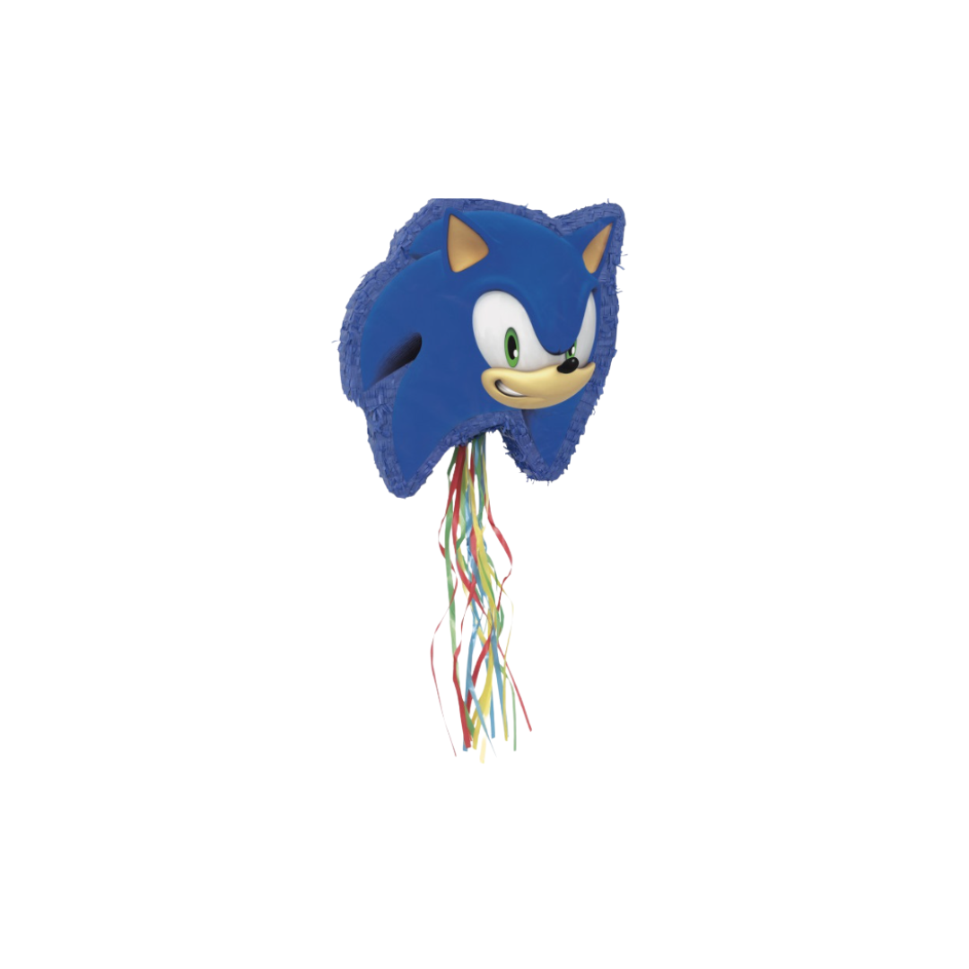 Sonic the Hedgehog Shaped Drum Pull Pinata