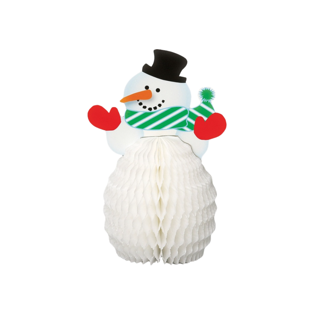 Snowman Honeycomb Decorations 4ct