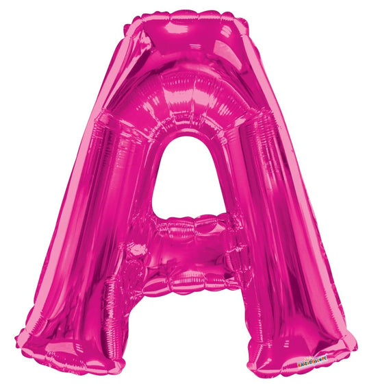 LRG LETTER A HOT PINK 34"