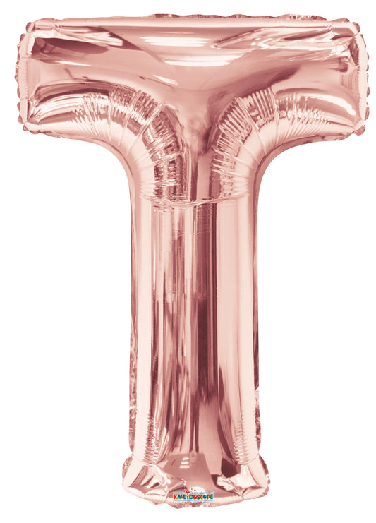 Rose Gold Letter T Anagram 34″ Balloon