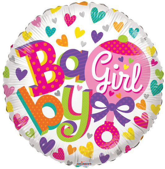 18"C Baby Girl Rattle