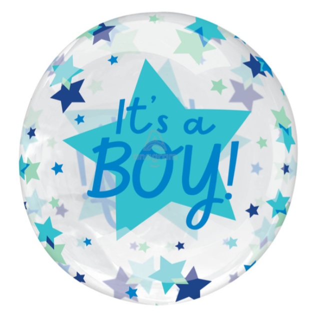 16" Clearz It's A Boy Stars