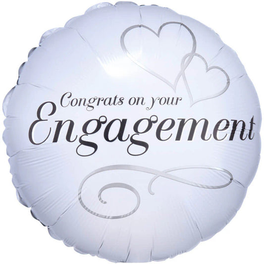 18"A Happy Engagement Two Hearts