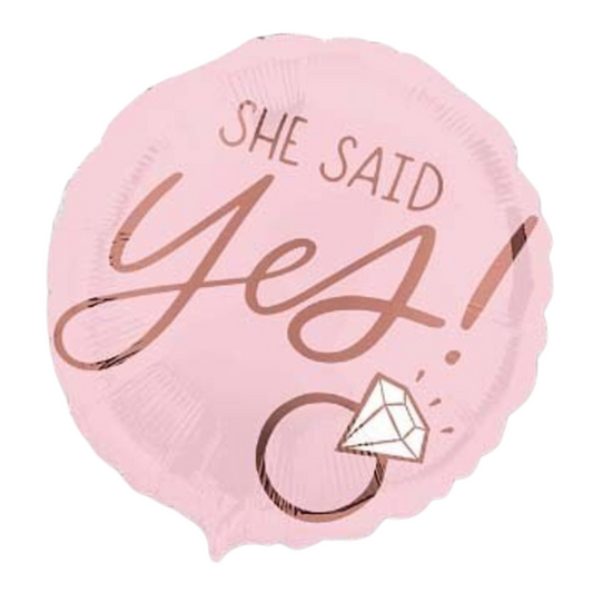 18"A Blush Wedding She Said Yes