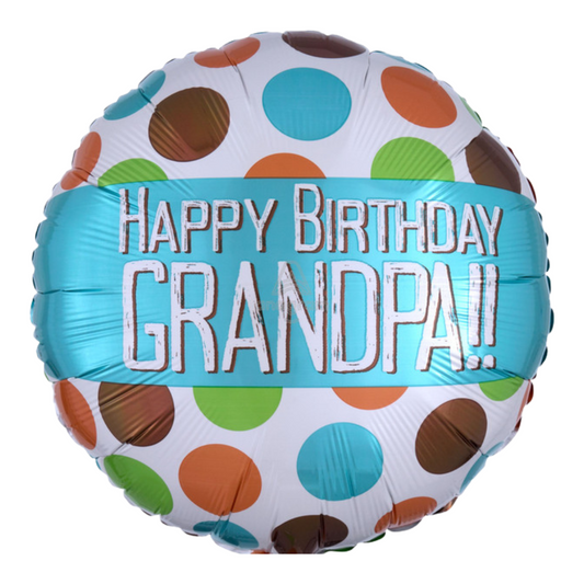 18"A Happy Birthday Grandpa Dots