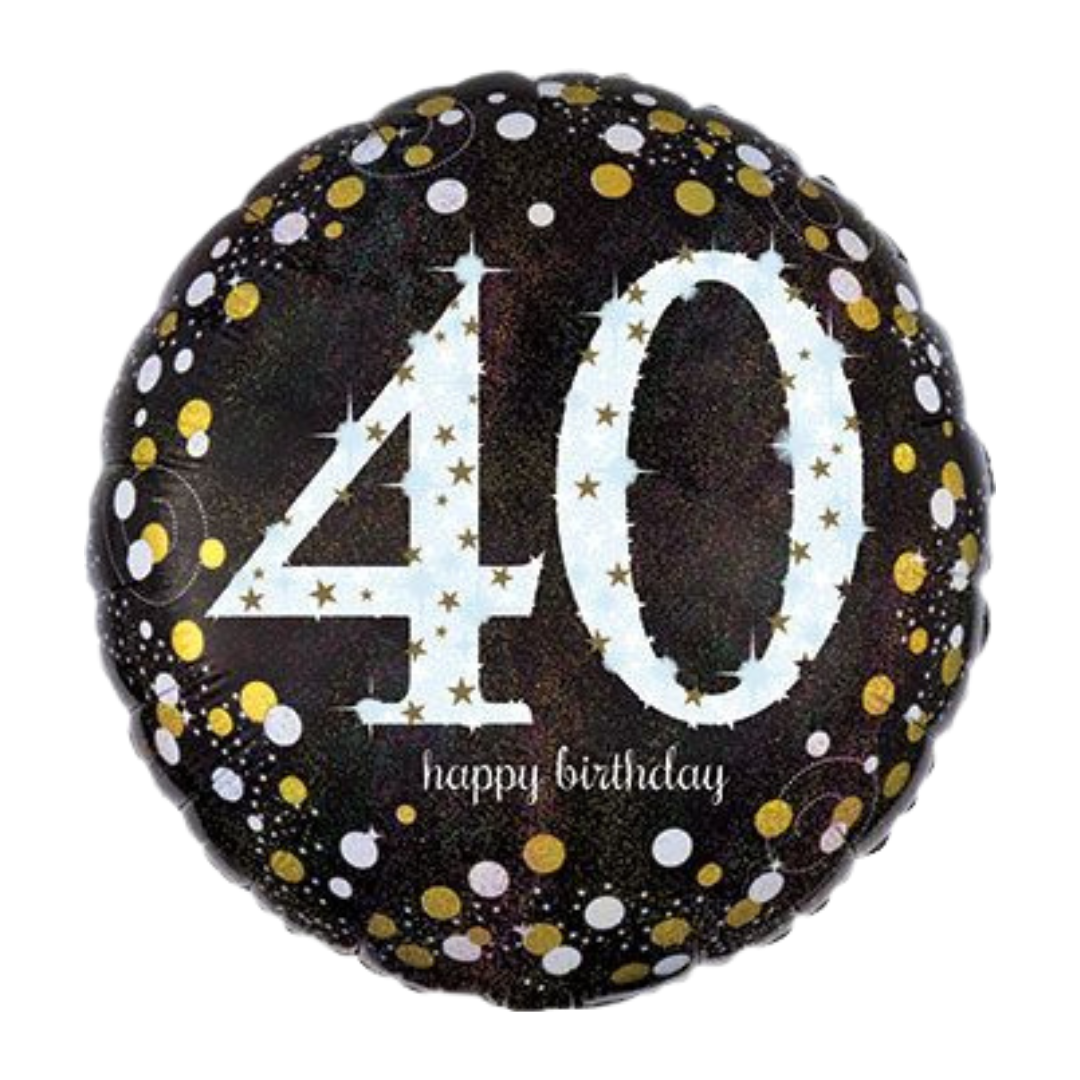 18" Happy Birthday Sparkling 40th