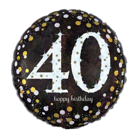 18" Happy Birthday Sparkling 40th