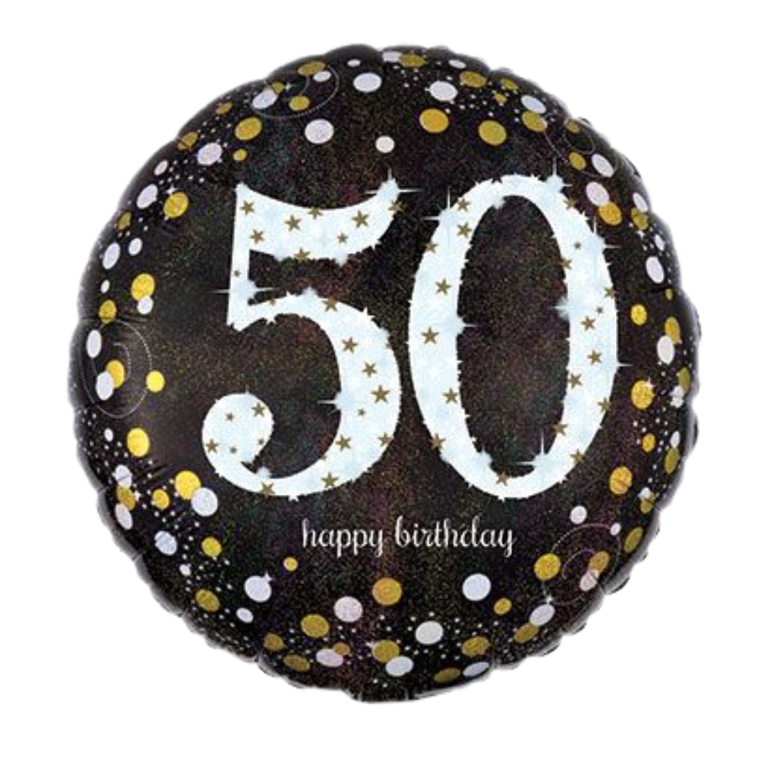 18" Happy Birthday Sparkling 50th