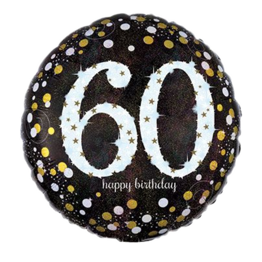 18" Happy Birthday Sparkling 60th