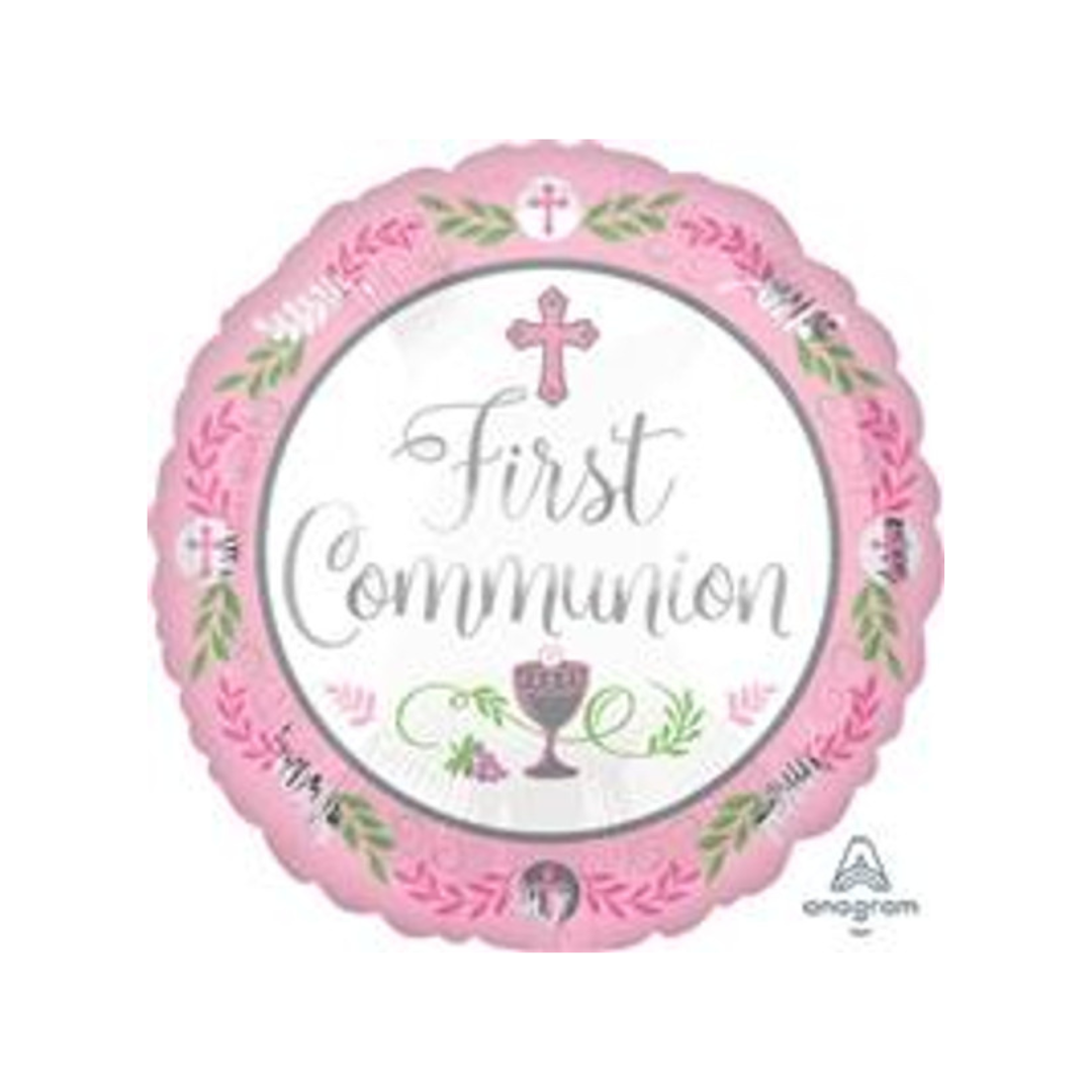 18"A First Communion Pink Girl