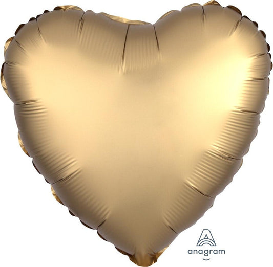 18"A Heart Satin Luxe Gold