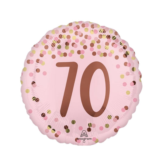 18" Happy 70th Birthday Pretty Pink