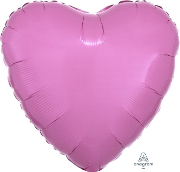 18" Heart Pink Metallic