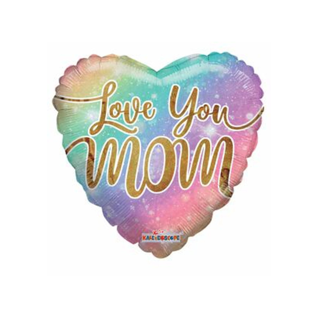 18" Love You Mom Rainbow