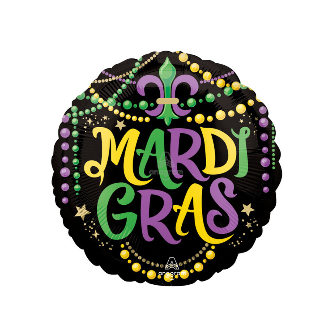 18"A Mardi Gras Glittering Beads