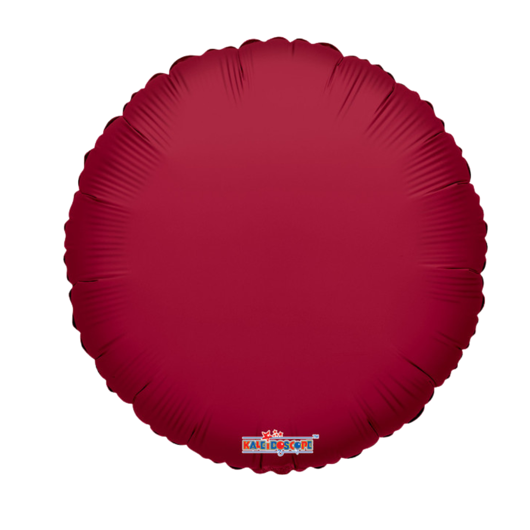 18" Burgundy Round Foil Balloon