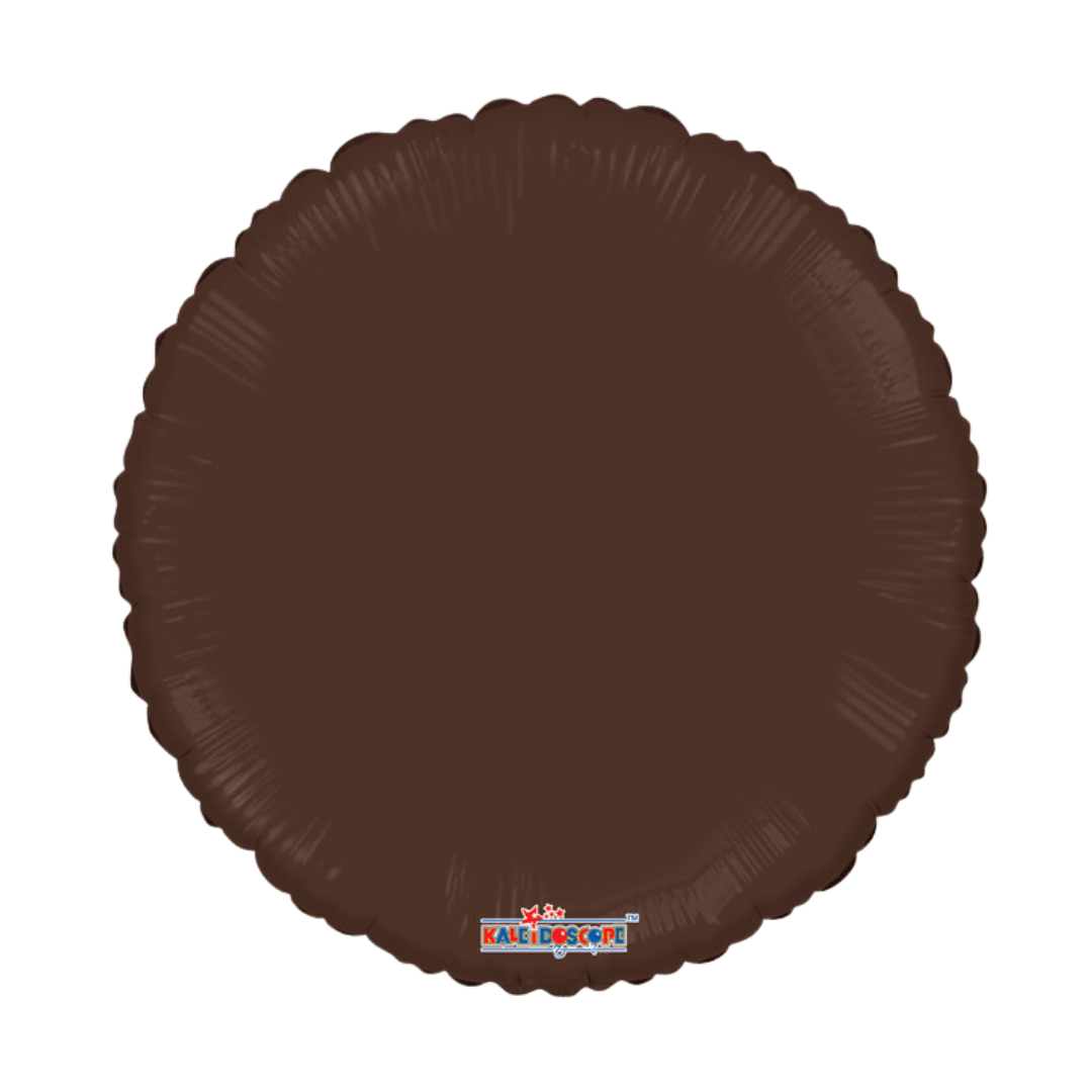 18" Chocolate Brown Round Foil Balloon