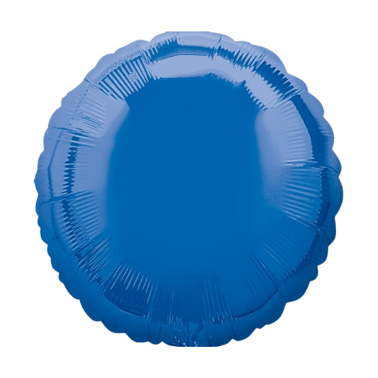 18" Dark Blue Round Foil Balloon