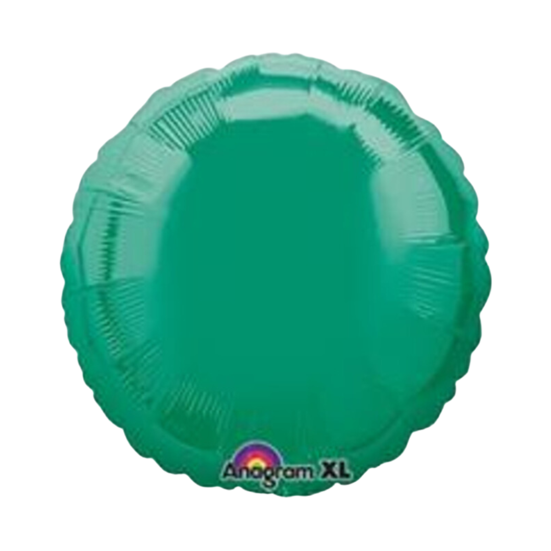 18" Emerald Green Round Foil Balloon