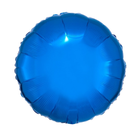 18" Metallic Blue Round Foil Balloon