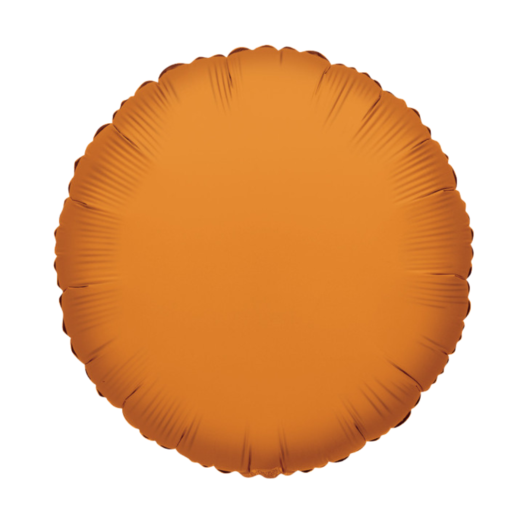 18" Orange Round Foil Balloon