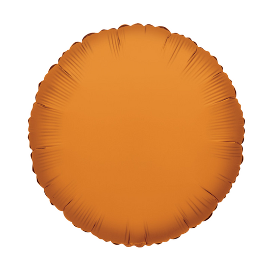 18" Orange Round Foil Balloon