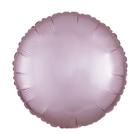 18" Satin Pastel Pink Round Foil Balloon