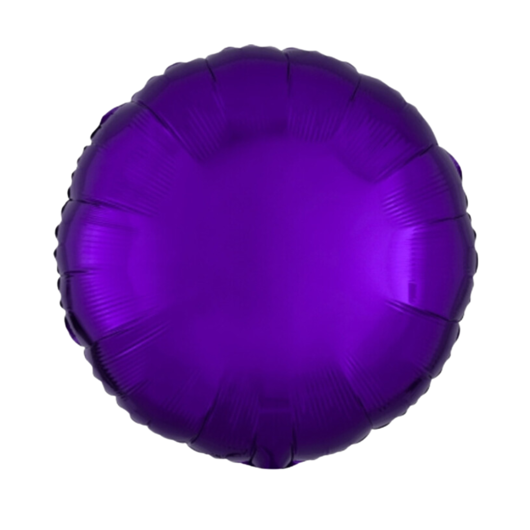 18" Purple Round Foil Balloon