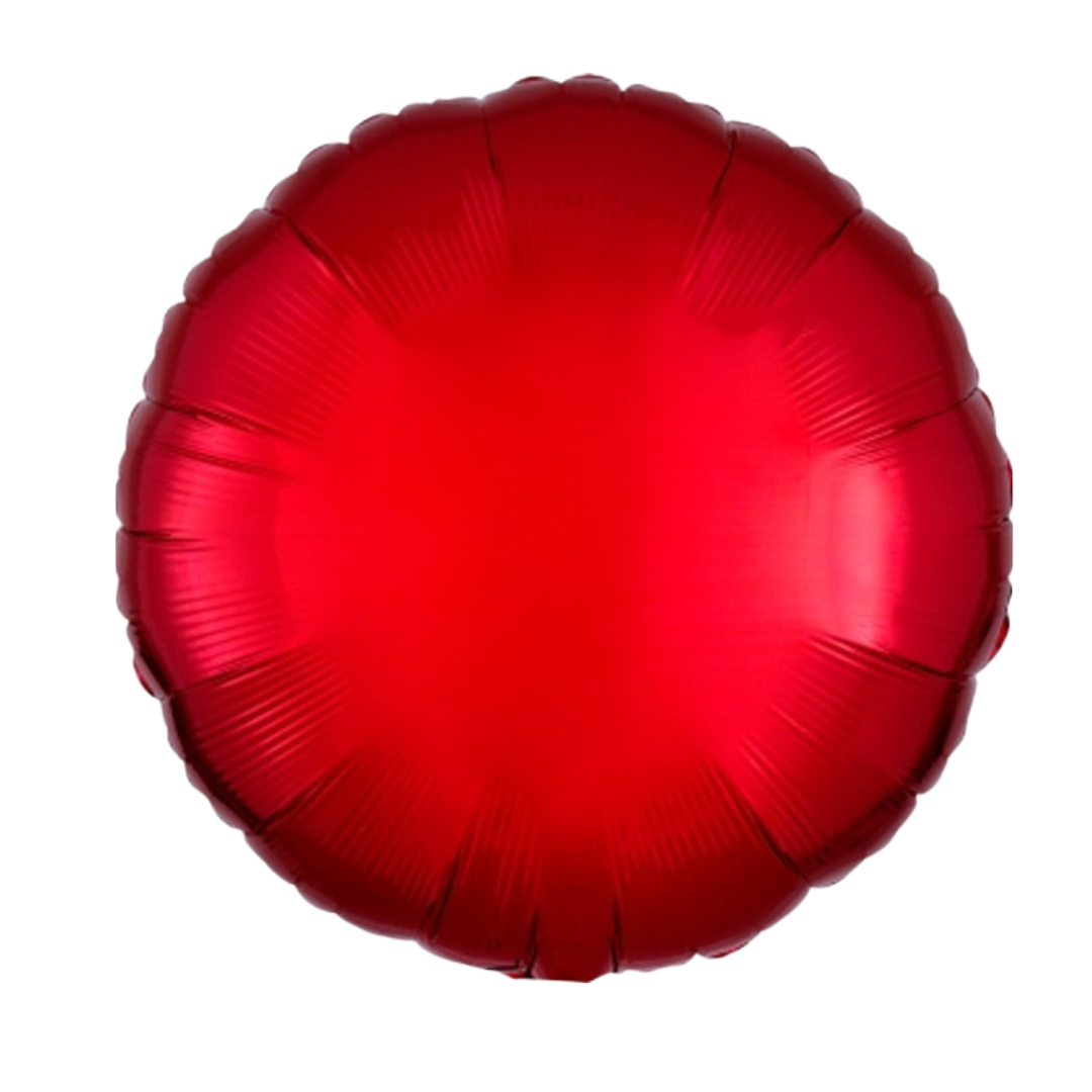 18" Red Round Foil Balloon