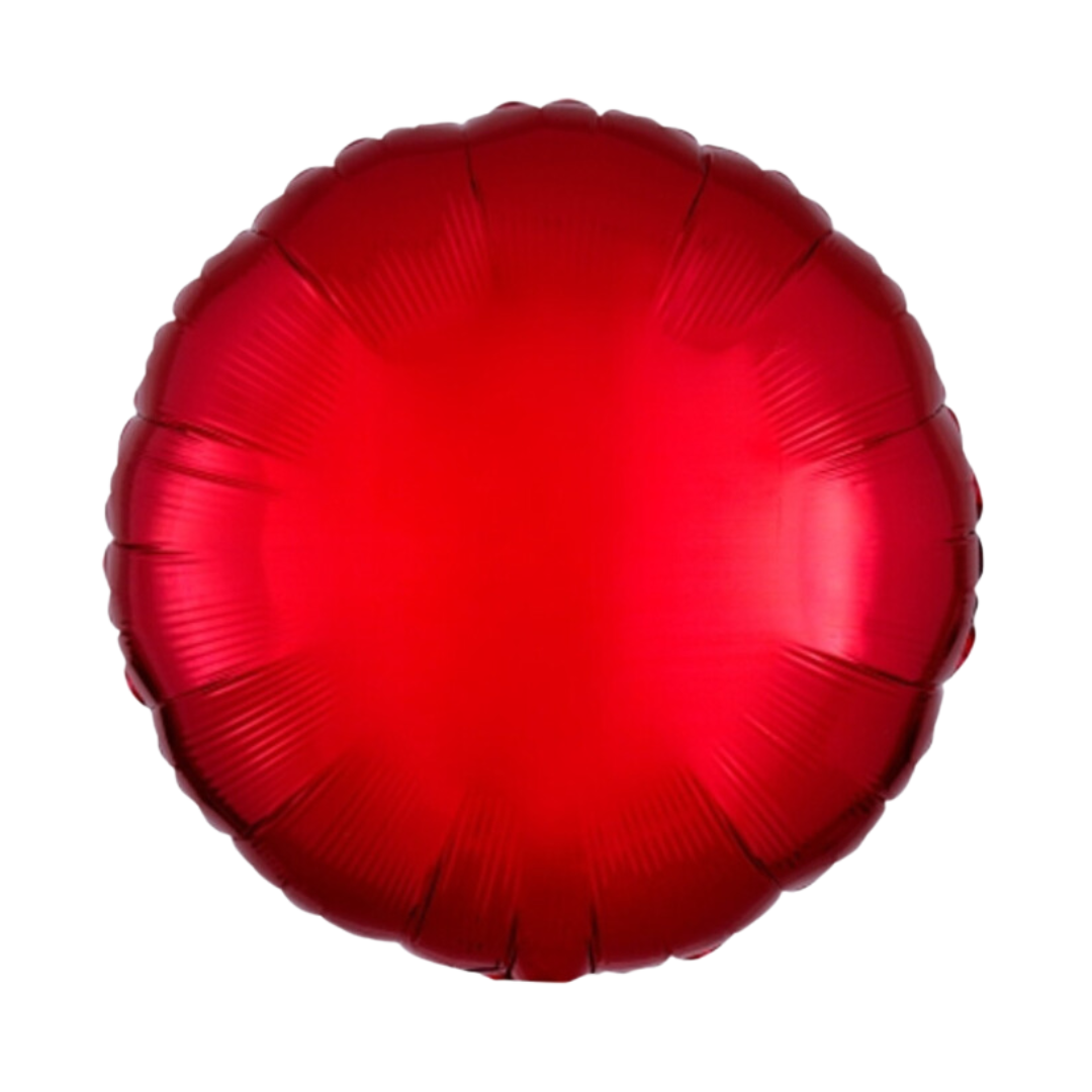 18" Red Round Foil Balloon