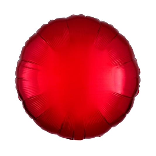 18" Red Round Foil Balloon