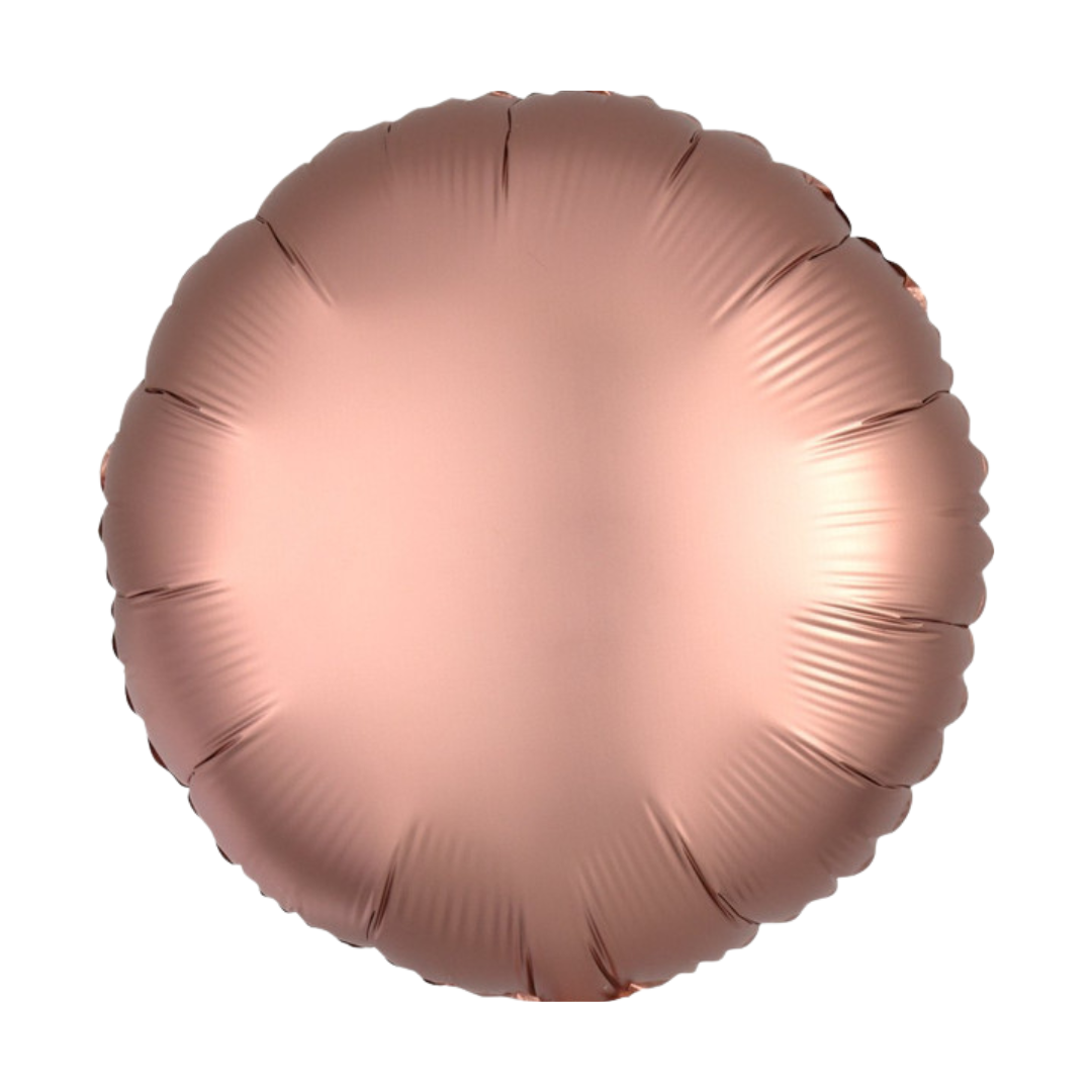 18" Satin Rose Gold Copper Round Foil Balloon