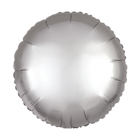 18" Silver Round Foil Balloon