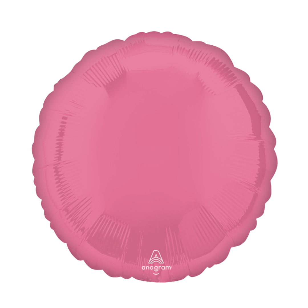 18" Vibrant Pink Round Foil Balloon