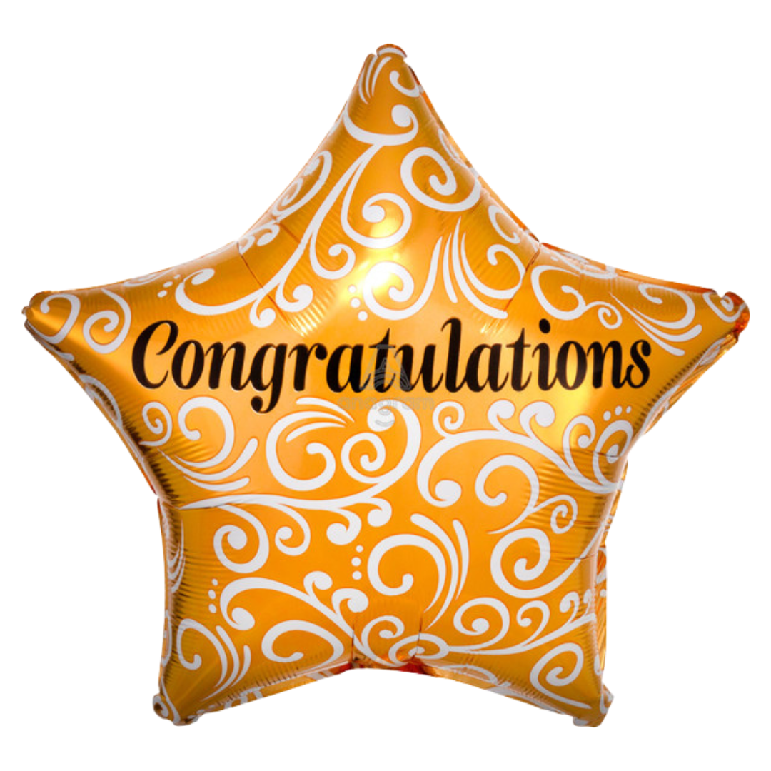19"A Congratulations Sophisticated Gold Star