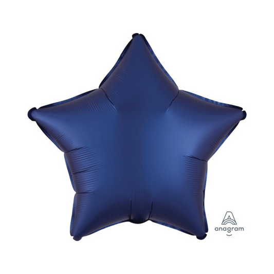 19" Star Satin Luxe Navy Blue