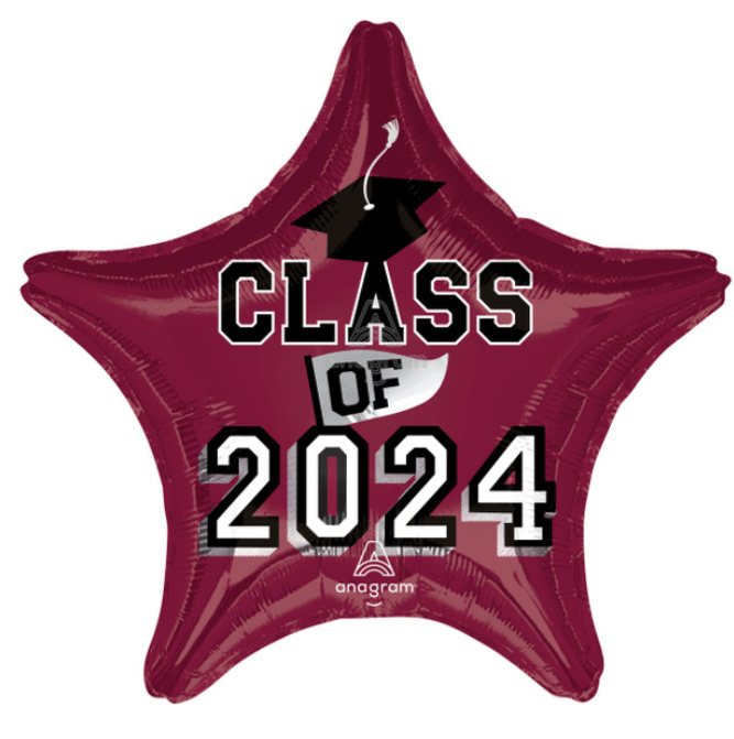 19" Class Of 2024 Star Foils