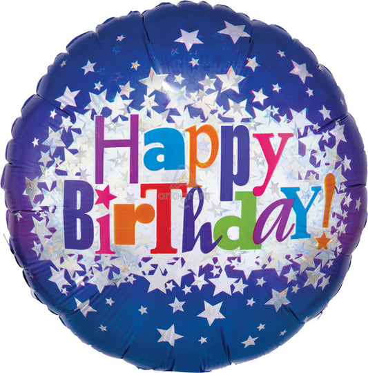 18"A Happy Birthday Bright Stars Holo