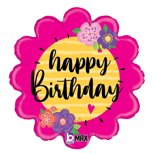 18"S Happy Birthday Flowers