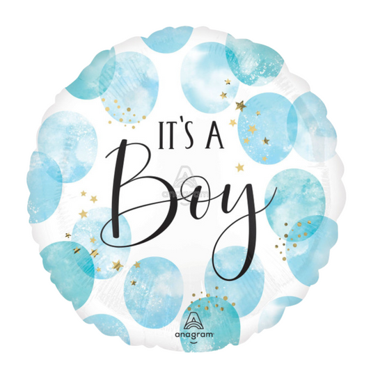 28"A Baby Boy Blue Watercolor