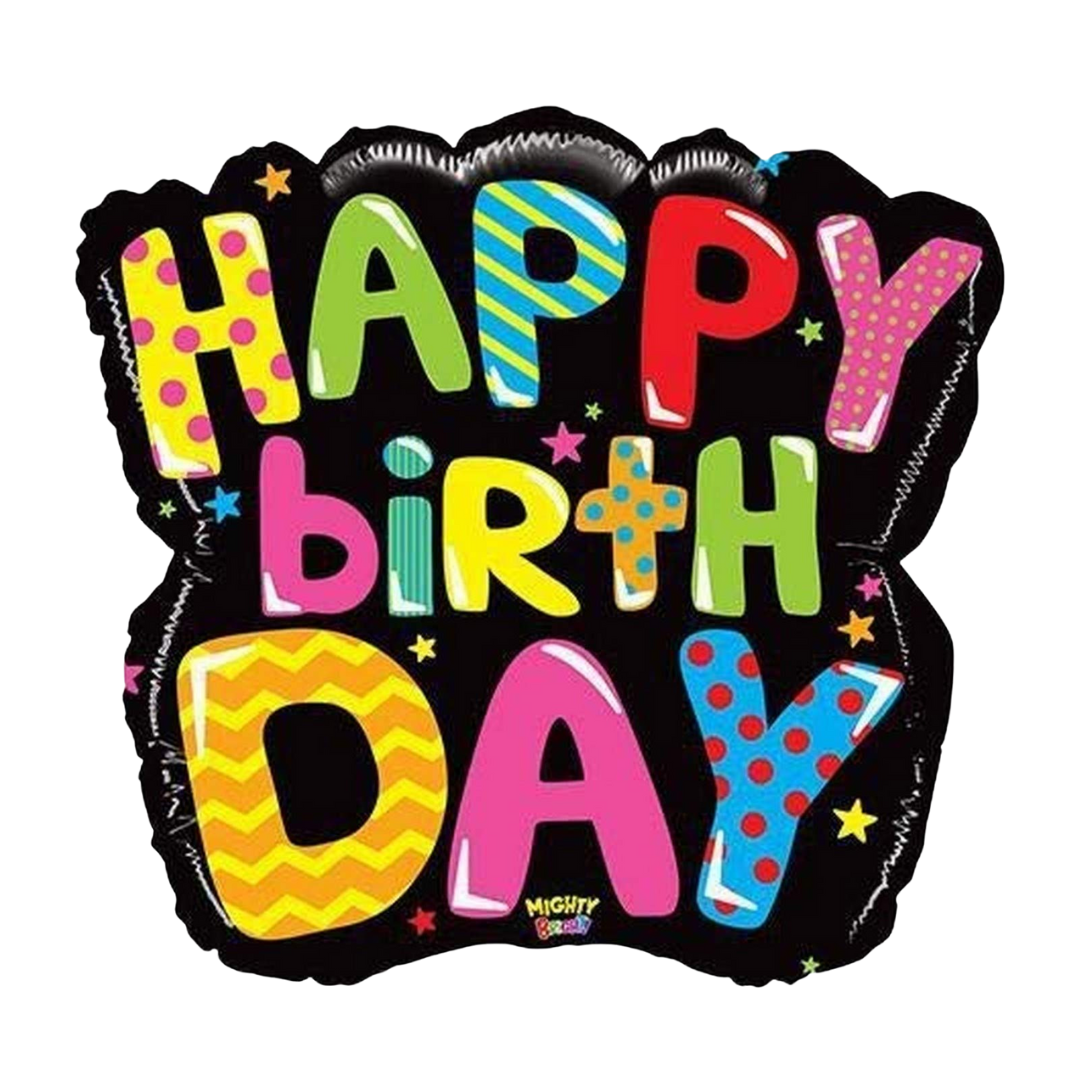 28" HAPPY BIRTHDAY BOLD LETTER